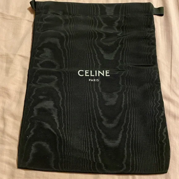 OLD CELINE フィービー期 Drawstring Pouch CELINE All Over Textile Calfskin Striped Teen Drawstring Bag